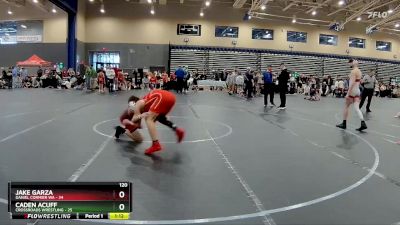 120 lbs Round 4 (8 Team) - Jake Garza, Daniel Cormier WA vs Caden Acuff, Crossroads Wrestling