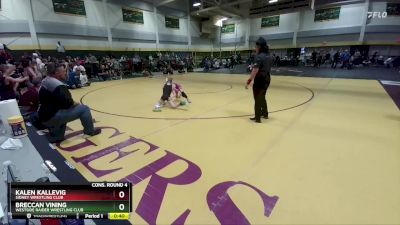 70 lbs Cons. Round 4 - Breccan Vining, Westside Raider Wrestling Club vs Kalen Kallevig, Sidney Wrestling Club