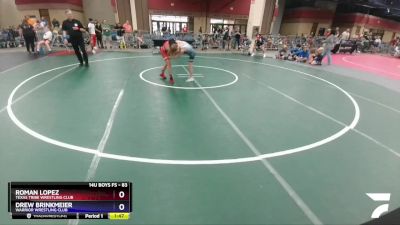 83 lbs Semifinal - Roman Lopez, Texas Tribe Wrestling Club vs Drew Brinkmeier, Warrior Wrestling Club