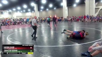 165 lbs Finals (2 Team) - Jacob Chase, Team Michigan Blue vs Trenton Hogan, Head Hunters Wrestling Club