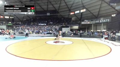 Girls 2A 140 lbs Champ. Round 2 - Melanie Novak, Hudson`s Bay (Girls) vs Kadence Braaten, Aberdeen (Girls)