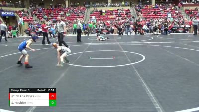 49 lbs Champ. Round 3 - Caleb De Los Reyes, Kansas Young Guns Wrestling Cl vs Jett Houlden, Team Haysville Wrestling Club