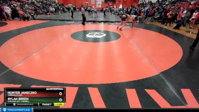 195 lbs Quarterfinal - Hunter Janeczko, YORKVILLE (HS) vs Rylan Breen, Chicago (MT. CARMEL)