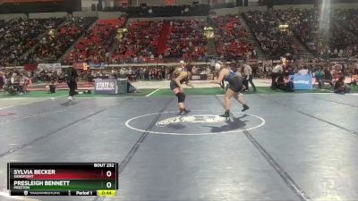 G 165 lbs Cons. Round 2 - Presleigh Bennett, Preston vs Sylvia Becker, Sandpoint