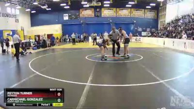 195 lbs Semifinal - PEYTON TURNER, Newsome vs Carmichael Gonzalez, North Port H.S.