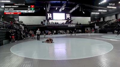 149 lbs Cons. Round 3 - Dax Lopez, Oklahoma City vs Andrew Manley, Northern Oklahoma College-Tonkawa