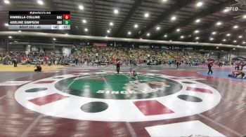 45 lbs Cons. Semi - Kimbella Collins, Mandan Wrestling Club vs Adeline Simpson, Douglas Wrestling Club