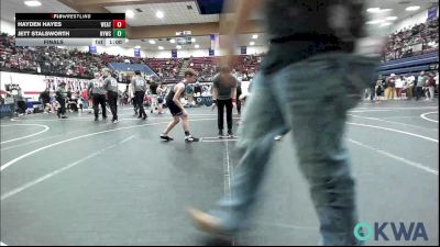 76 lbs Consolation - Hayden Hayes, Weatherford Youth Wrestling vs Jett Stalsworth, Newcastle Youth Wrestling