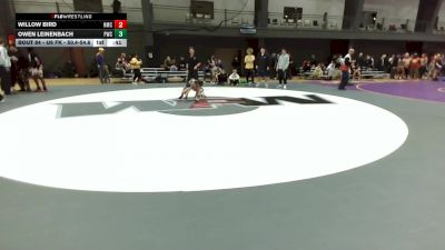 U6 FK - 50.4-54.6 Champ. Round 2 - Willow Bird, Hillsboro Mat Club vs Owen Leinenbach, Peninsula Wrestling Club