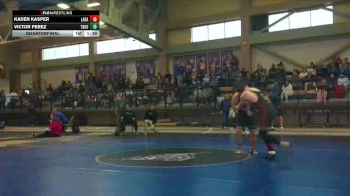 215 lbs Quarterfinal - Victor Perez, Thunder Basin High School vs Kaden Kasper, Laramie