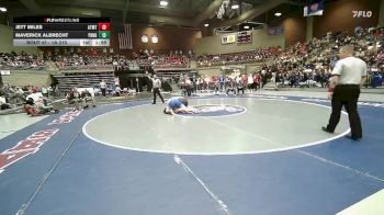 1A 215 lbs Quarterfinal - Maverick Albrecht, Panguitch vs Jett Miles, Altamont