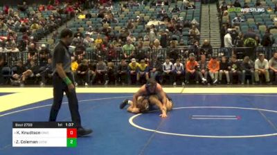 182 lbs Semifinal - Kyle Knudtson, Crook County vs Zane Coleman, Choctaw