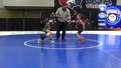 8U Girls - 55 lbs Champ. Round 1 - Scarlet Smoke, Revolution Elite Wrestling Club vs Myra Shannon, Florida