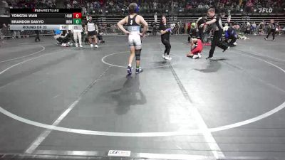 128 lbs Round Of 32 - Yongtai Wan, 14awc vs Brandon Danyo, Iron Horse