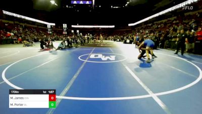 170 lbs Round Of 64 - Michael James, Central (CS) vs Micah Porter, Gilroy (CC)