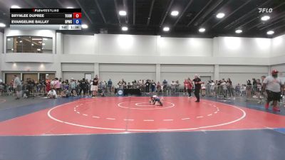 69-75 lbs Champ. Round 1 - Brynlee Dupree, The Chicken Coop Wrestling Club vs Evangeline Ballay, Bradley Pride Wrestling Club