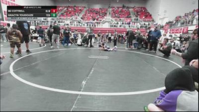 73-76 lbs Rr Rnd 1 - MJ Cottrell, Harrah Little League Wrestling vs Gracyn Toudouze, Texas Select Wrestling