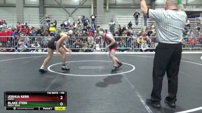 145 lbs Semifinal - Joshua Kerr, Maize vs Blake Stein, Great Bend