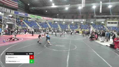 116 lbs 2nd Place - Taten Adams, Black Hills Wr Ac vs Dominic Mendoza, Bear Cave WC