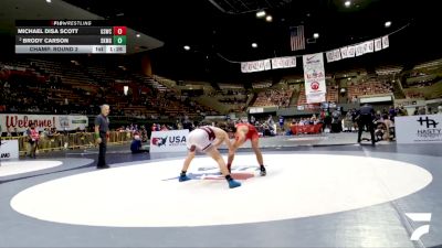 Cadet Boys Lower - 138 lbs Champ. Round 2 - Michael Disa Scott, Golden State Wrestling Club vs Brody Carson, Sunkist Kids Monster Garage