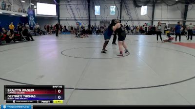 235 lbs Semifinal - Bralyyn Wagler, Cornell College vs Destine`e Thomas, North Iowa Area CC