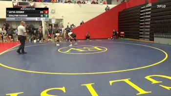 110 lbs Semifinal - Evalynn Karam, Iowa City Liberty vs Jayva Gomez, South Tama