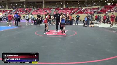 100 lbs Round 1 - Morghan Shultz, NE vs Peyton Brazzle, KS