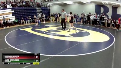 115 lbs. Champ. Round 2 - Jade Brundige, Savannah vs Hannah Allen, Central (Park Hills)