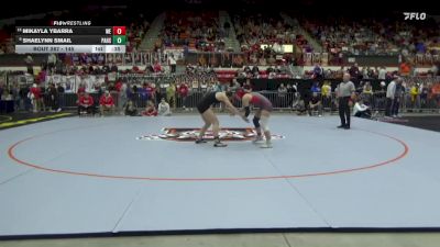 145 lbs Cons. Round 2 - Mikayla Ybarra, Wellington HS vs Shaelynn Smail, Paola Hs