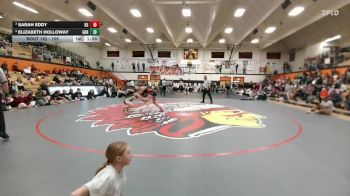 155 lbs 1st Place Match - Elizabeth Holloway, Greybull/Riverside vs Sarah Eddy, Rock Springs