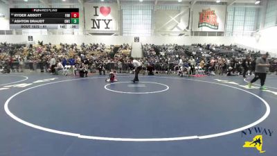 41 lbs Cons. Semi - Ashton Draudt, Gowanda Wrestling Club vs Ryder Abbott, Firehouse Brawlers Wrestling
