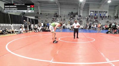 170 lbs Round Of 16 - Gage Wentzel, TNWC Silver Fox - HSB vs Gavin Ciampoli, Team Shutt Mutts - HSB
