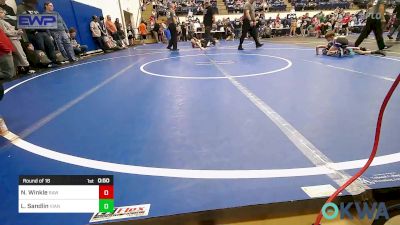 55 lbs Round Of 16 - Norah Winkle, Raw Wrestling Club vs Luke Sandlin, Vian Wrestling Club