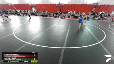 92 lbs Quarterfinal - Bryer Caves, Askren Wrestling Academy vs Kaiden Strobel, Slinger Red Rhinos Wrestling Club