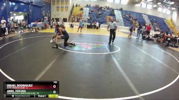 132 lbs Round 2 (8 Team) - Ariel Molina, Team Osceola Wrestling Club vs Israel Rodriguez, Elite Athletic Club
