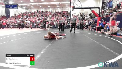 49 lbs Consi Of 8 #2 - Easton Nalder, Skiatook Youth Wrestling vs Beaudie Beckstrom, Cowboy Wrestling Club