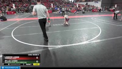 150 lbs Cons. Round 5 - Rylan Aasen, ParkviewAlbany Youth Wrestling vs Landon Lange, Luxemburg-Casco