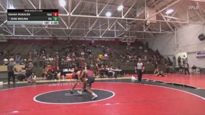 133 lbs 1st Place Match - Jose Molina, Victor Valley College vs Isaiah Rosales, Palomar College