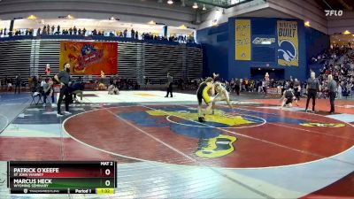 132 lbs Quarterfinal - Patrick O`Keefe, St John Vianney vs Marcus Heck, Wyoming Seminary