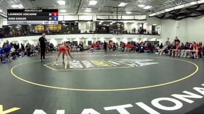 124 lbs Round 1 (16 Team) - Zoee Sadler, Aurora vs Laurence Lescadre, Brock University