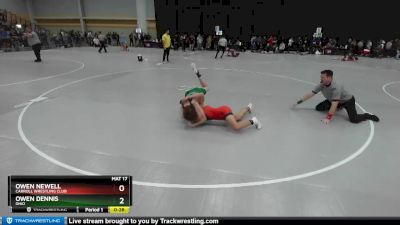 132 lbs Cons. Round 3 - Owen Dennis, Ohio vs Owen Newell, Carroll Wrestling Club