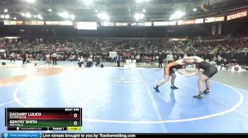 195 lbs Champ. Round 2 - Zachary Lulich, Silverton HS vs Gentry Smith, Post Falls