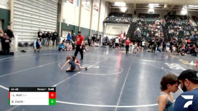 44-48 lbs Cons. Semi - Landri Wall, Burlington vs Bella Zoerb, Warrior Wrestling Academy