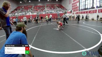 37 lbs Quarterfinal - Elijah Mannis, Carl Albert vs Baylor Myers, Bridge Creek Youth Wrestling