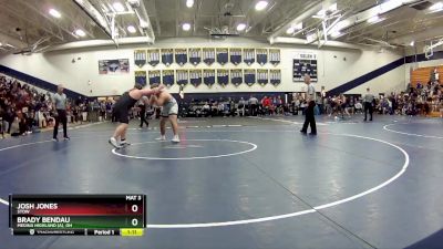 285 lbs Semifinal - Brady Bendau, Medina Highland (A), OH vs Josh Jones, Stow