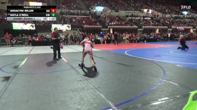 73 lbs Champ. Round 1 - Addalynn Miller, Worland Wrestling Club vs Nayla O`Neill, Silver Valley Wrestling Club