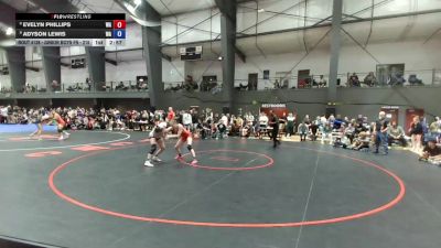 Junior Girls FS - 135 lbs Champ. Round 2 - Evelyn Phillips, WA vs Adyson Lewis, WA