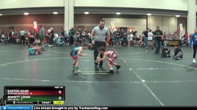 56 lbs Round 3 (4 Team) - Easton Egan, Backyard Brawlers vs Emmett LeMay, Ares Black