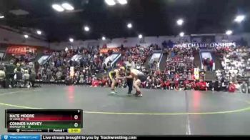 190 lbs Semifinals (8 Team) - Conner Harvey, Bronson HS vs Nate Moore, St Louis HS