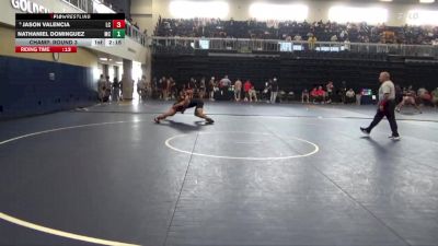 165 lbs Champ. Round 3 - Jason Valencia, Lassen College vs Nathaniel Dominguez, Moorpark College